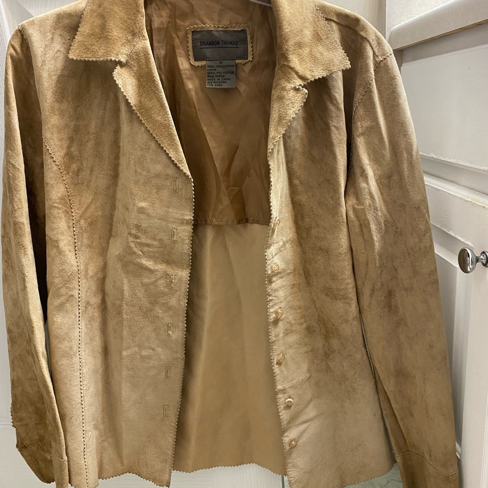 Brandon Thomas suede- leather top /jacket